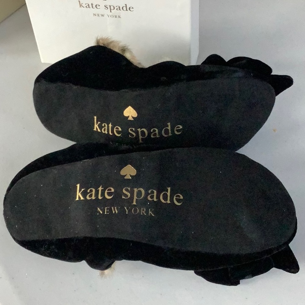 Kate Spade Scarlett Black Velvet Slippers - Picture 7 of 10